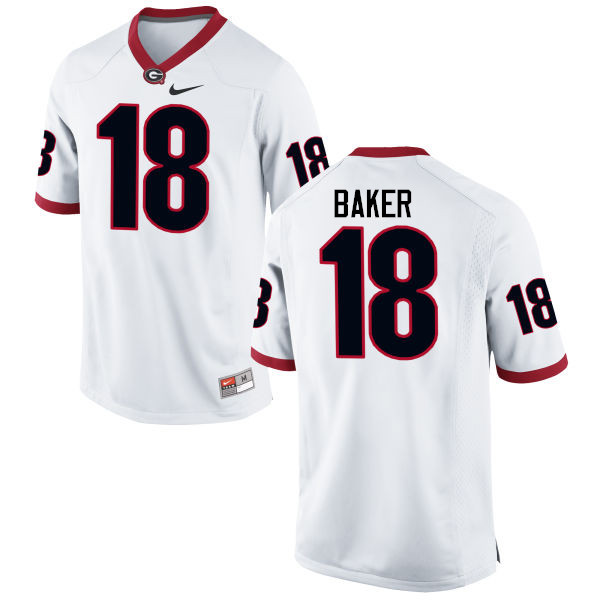 Men Georgia Bulldogs #18 Deandre Baker College Football Jerseys-White